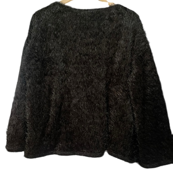 Millibon‎ Women’s Black Fuzzy Cardigan Jacket - Picture 2 of 4